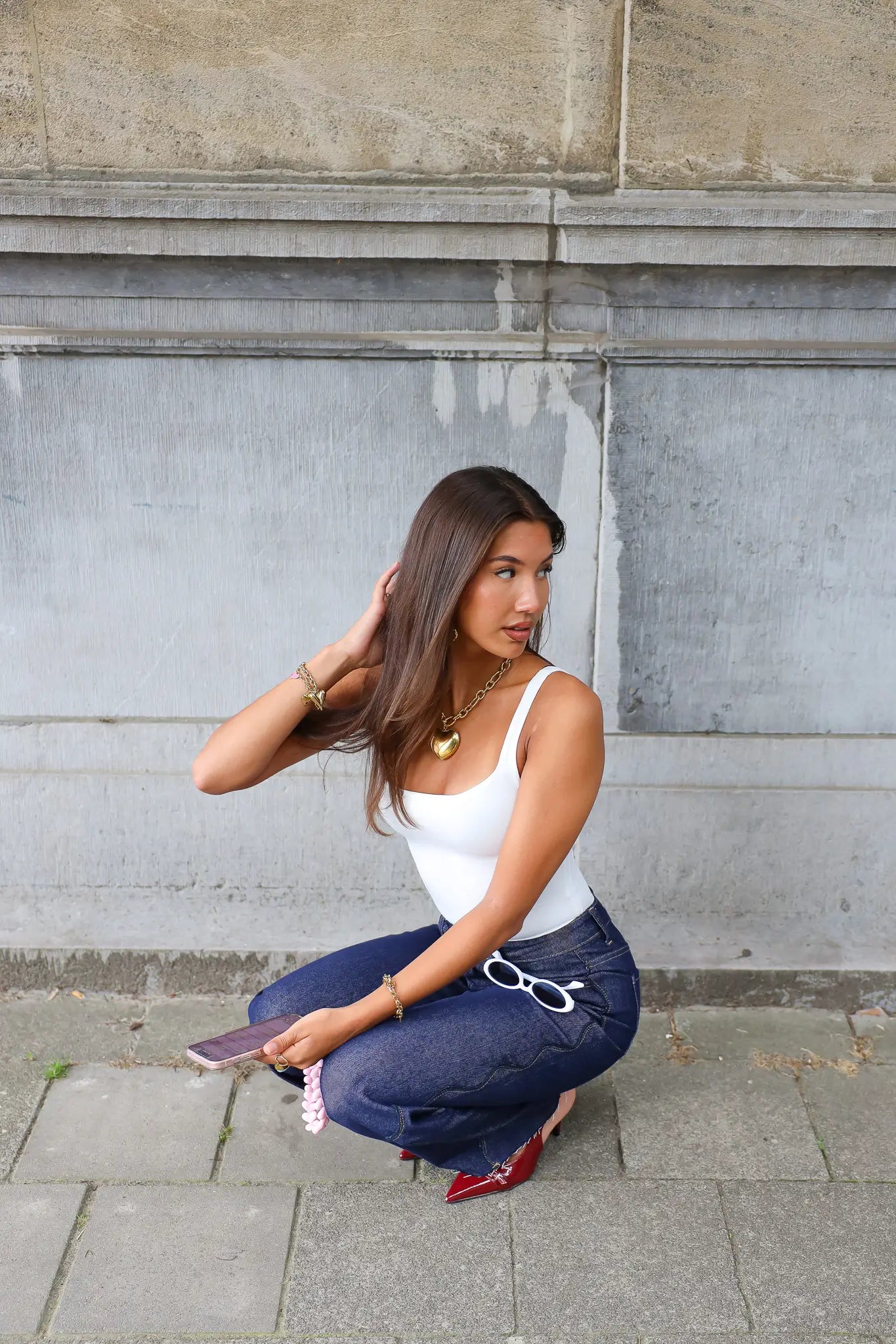 Straight Jeans Donker Blauw