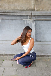 Straight Jeans Donker Blauw