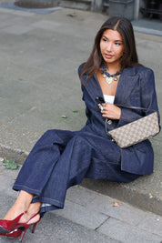 Wide Jeans Donker Blauw