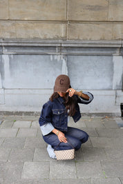 Jeans Jas Omslag Mouwen 326 Donker Blauw