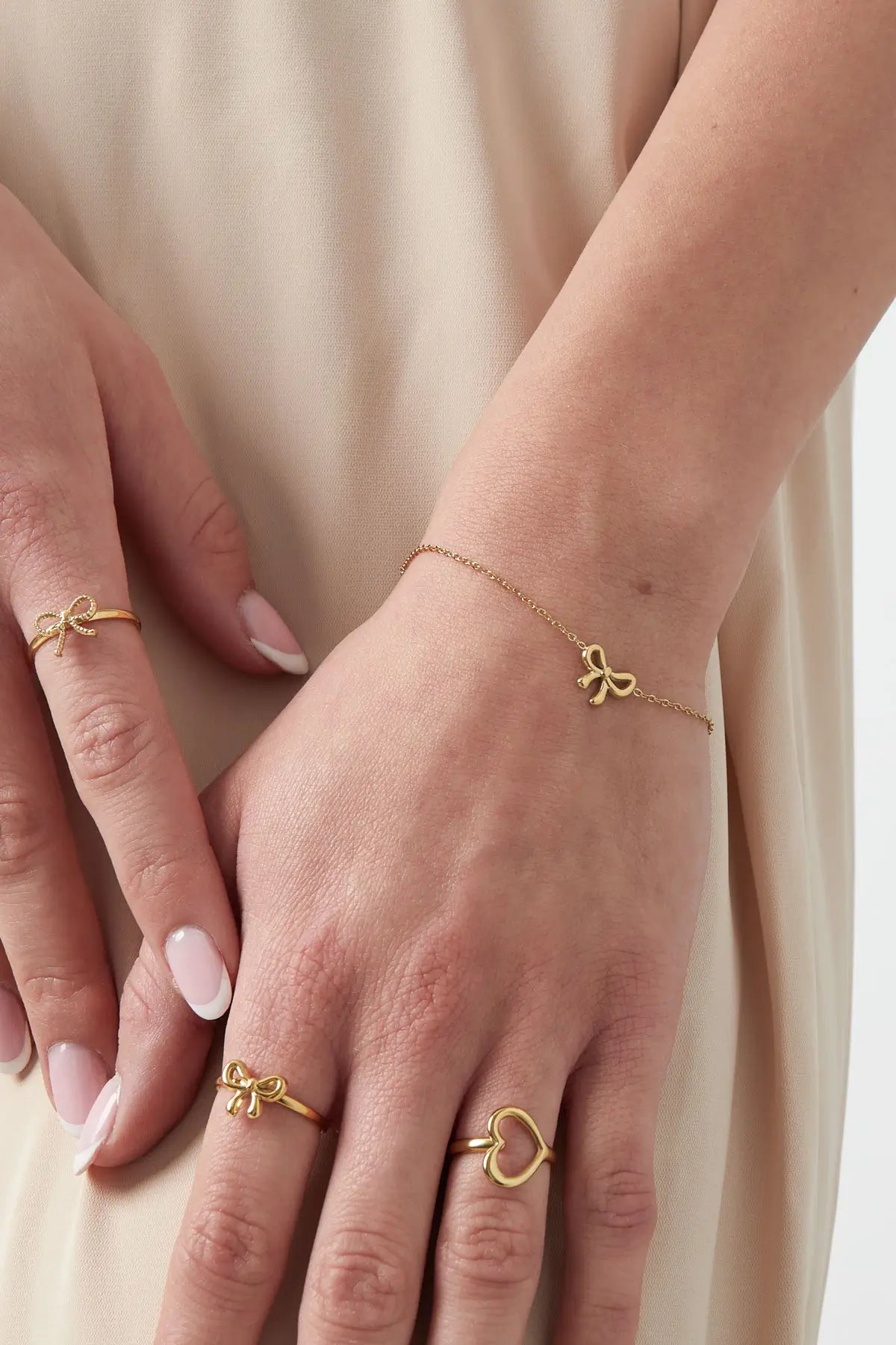 Armband Bow Life Goud Yehwang Ladylike Stainless Steel waterproof