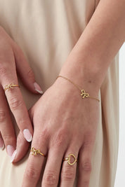 Armband Bow Life Goud Yehwang Ladylike Stainless Steel waterproof