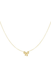 Simpele Strik Ketting Goud Yehwang Ladylike Fashion Strik Sieraden