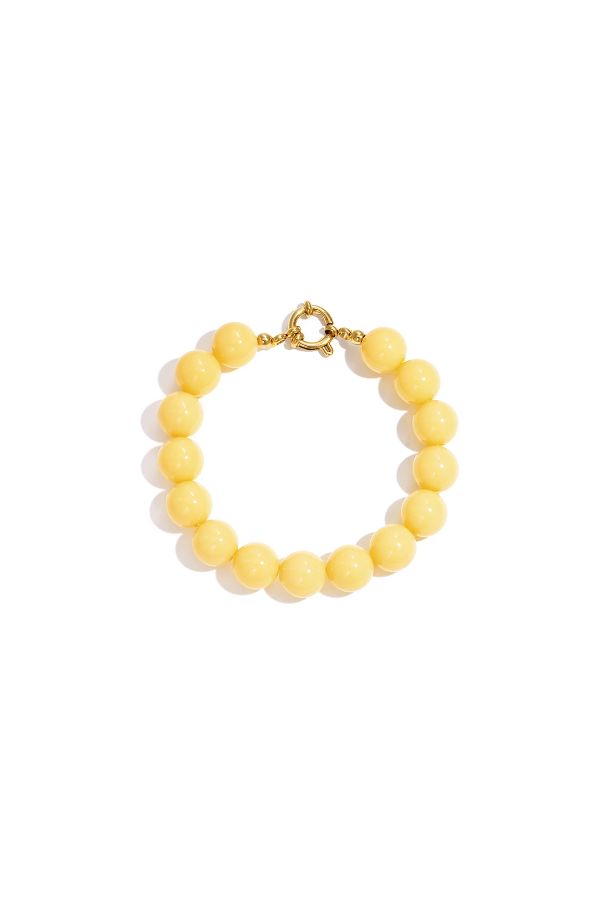 Armband Kralen Rond Geel