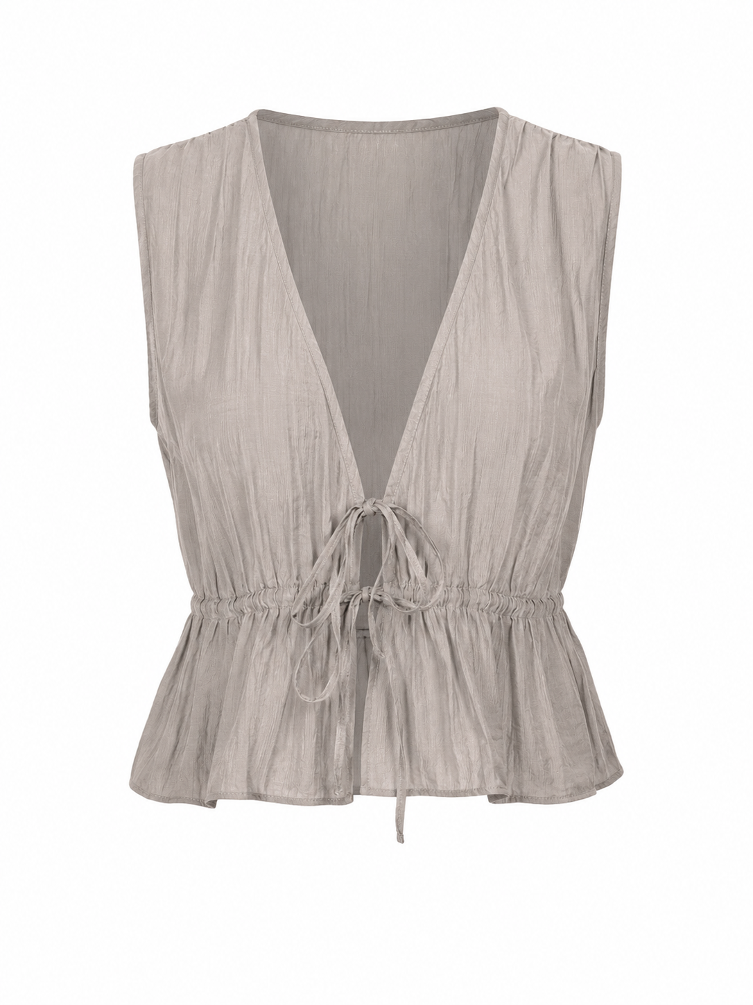 Top Strik Sluiting Taupe