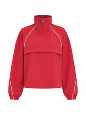 Windbreaker Half Zip Rood