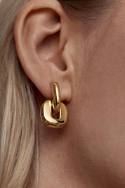 Oorbellen Linked Duo Goud