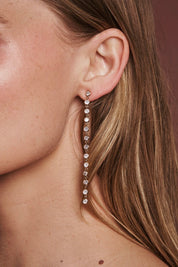 Oorbellen Hangende Diamantjes Goud