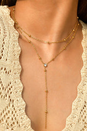 Ketting Layered Drop Goud