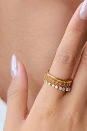 Ring Hangende Steentjes Goud