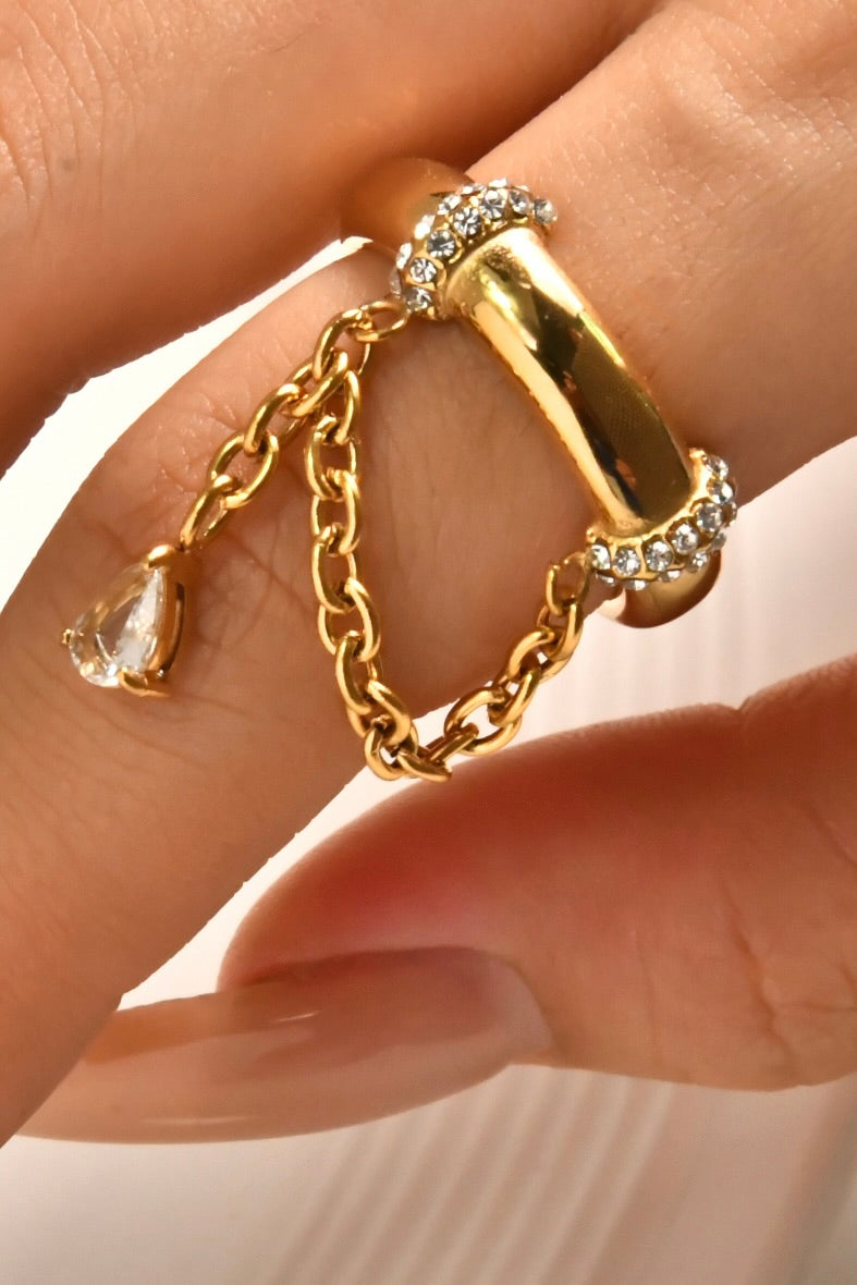 Ring Chain Hanger Goud
