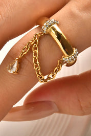Ring Chain Hanger Goud