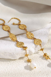 Oorbellen Coin Pearl Goud