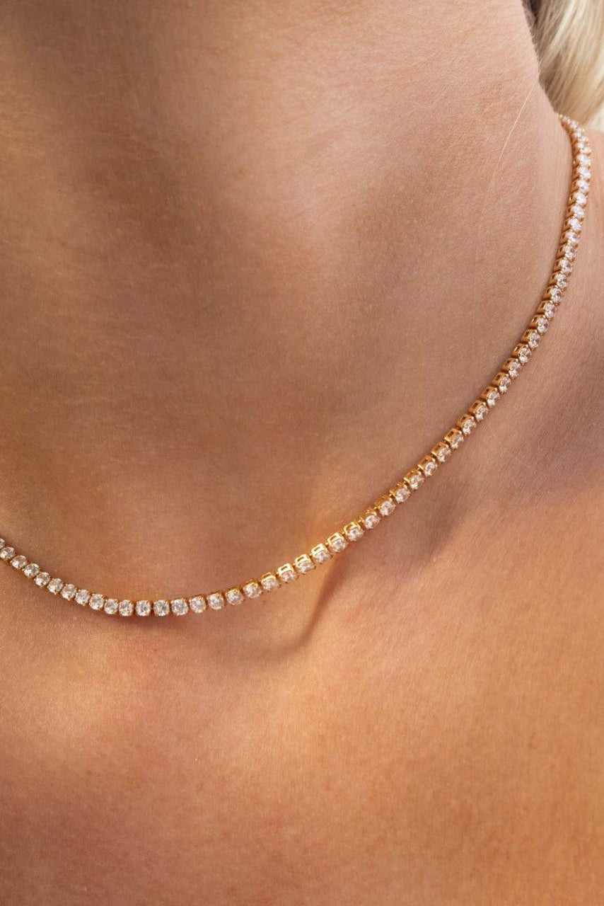 Tennis Ketting Goud