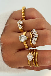 Ring Waaier Goud