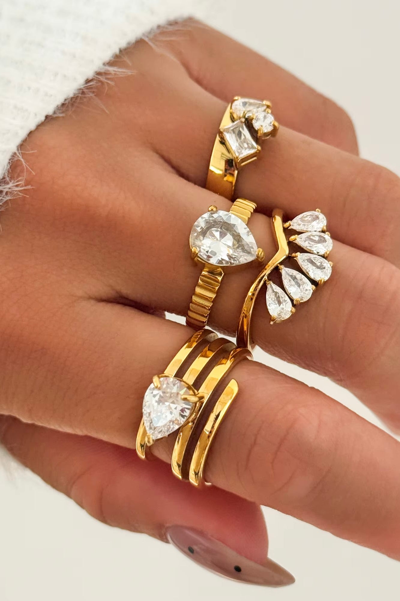 Ring Waaier Goud