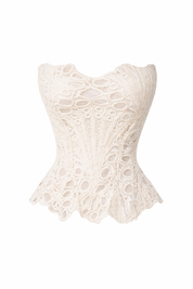 Corset Bustier Top Kant Wit