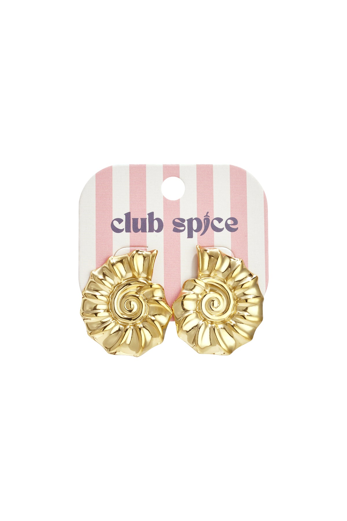 Oorbellen Spiraal Schelp Goud