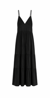 Maxi Jurk Strik Zwart