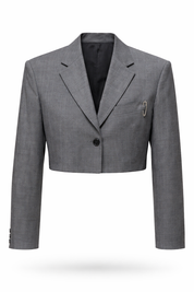 Atelier Series Reworked Blazer Cropped Grijs