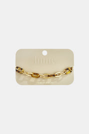 Schakel Armband Bruin/Goud