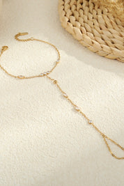 Hand Chain Steentjes Goud