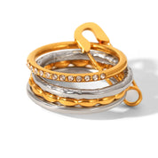 Ring Bandjes + Clip Zilver/Goud