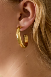 Oorbellen Halo Hoops Goud