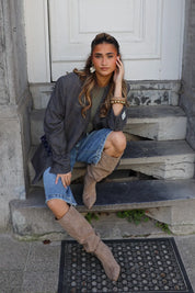 Atelier Series Reworked Blazer Grijs/Blauw