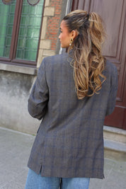 Atelier Series Reworked Blazer Grijs/Blauw