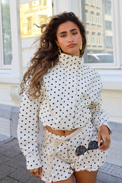 Jas Polka Dots Kraagje Créme