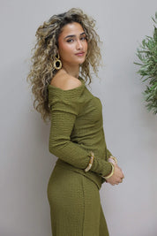 Asymmetrische Structuur Top Groen