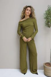 Asymmetrische Structuur Top Groen