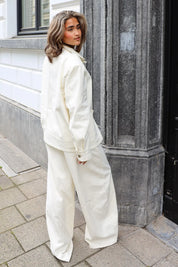Jas Denim Chinese Sluiting Beige