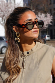 Louise Zonnebril Bruin/Groen