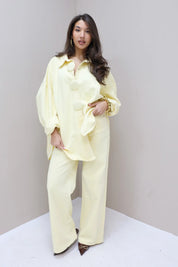 Oversized Denim Blouse Geel