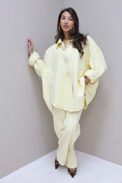 Oversized Denim Blouse Geel