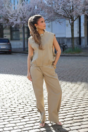 Pantalon Ballon Fit Camel