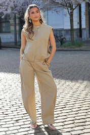 Pantalon Ballon Fit Camel