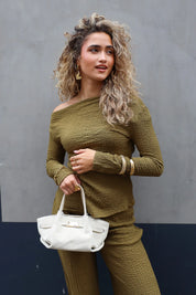 Asymmetrische Structuur Top Groen