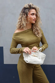 Asymmetrische Structuur Top Groen