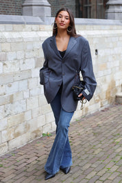 Atelier Series Reworked Blazer Veter Detail Grijs