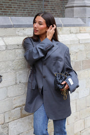 Atelier Series Reworked Blazer Veter Detail Grijs