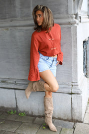 Denim Short Licht Blauw 3502