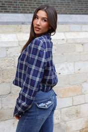 Atelier Series Reworked Blazer Cropped Donker Blauw