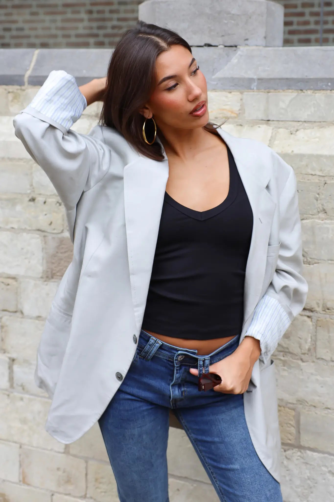 Atelier Series Reworked Blazer Licht Grijs