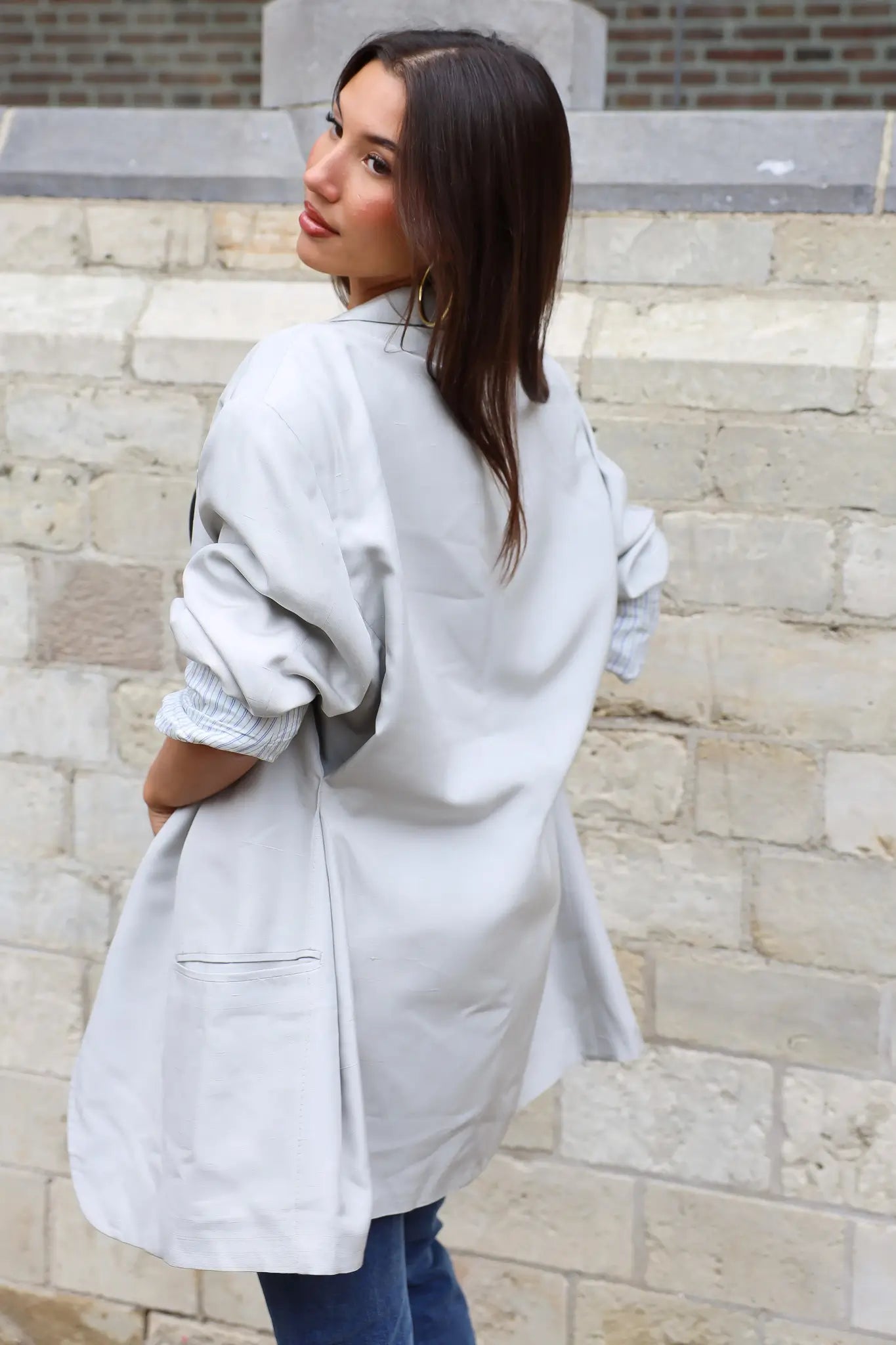 Atelier Series Reworked Blazer Licht Grijs