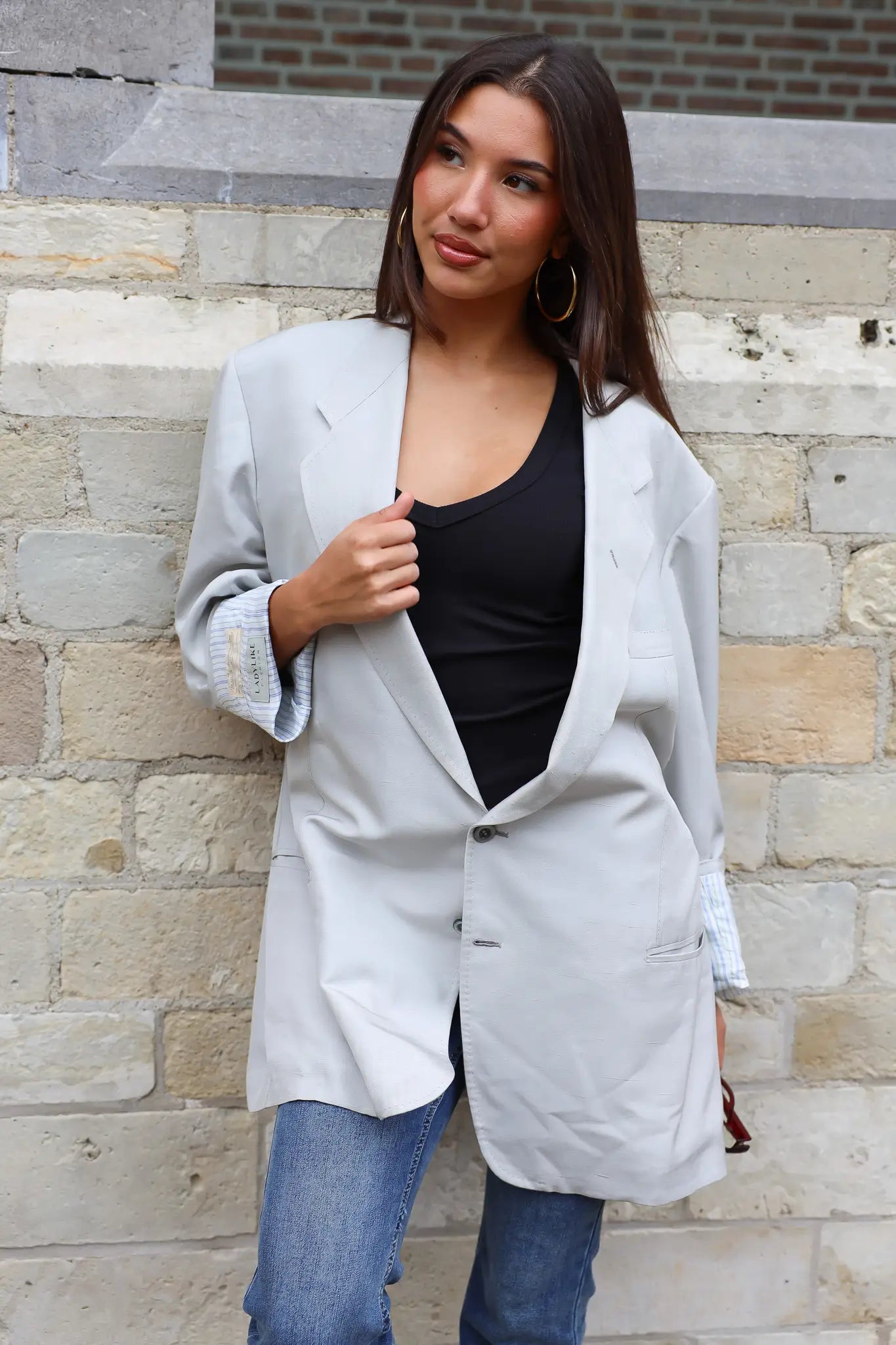 Atelier Series Reworked Blazer Licht Grijs