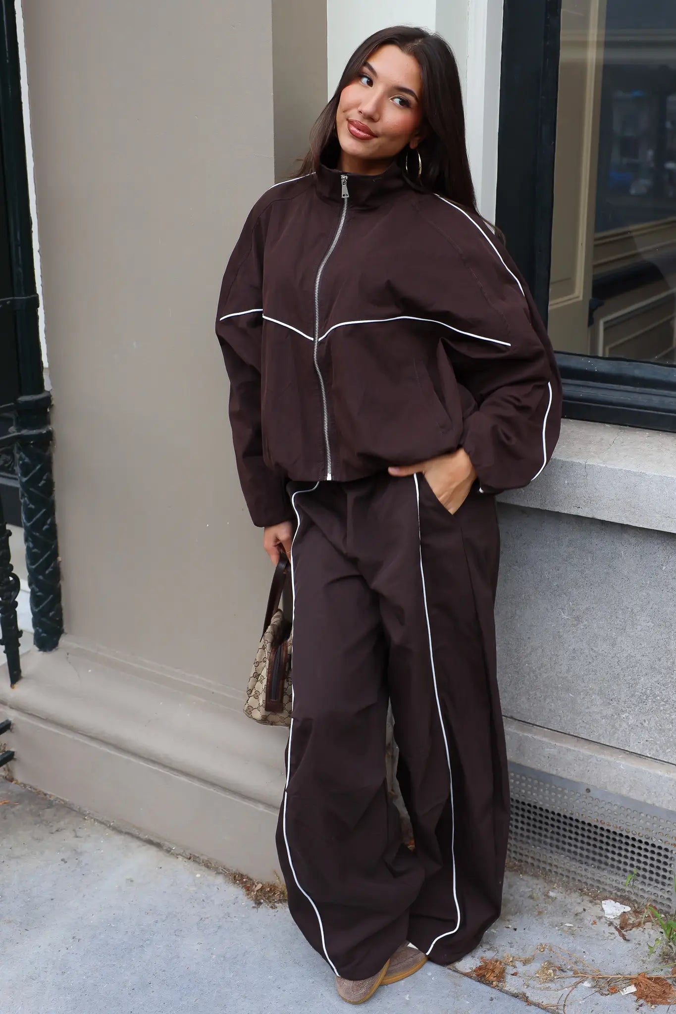 Windbreaker Donker Bruin