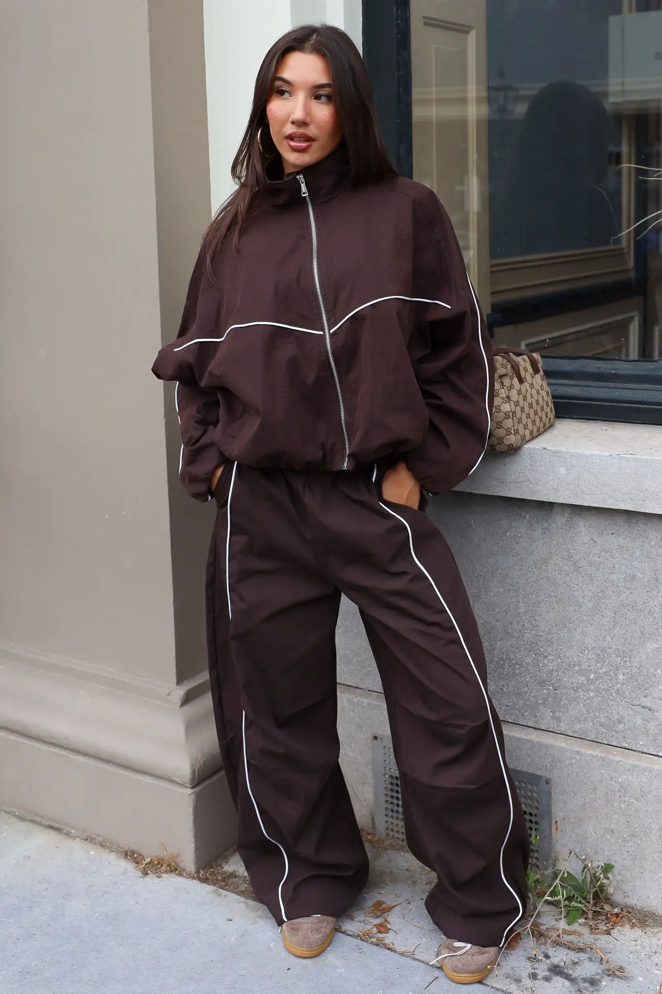 Windbreaker Donker Bruin